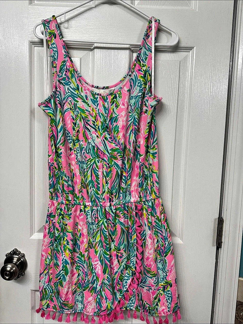 Lilly Pulitzer Multi Unicorn of the Sea Mini Dress Pink & Green Medium